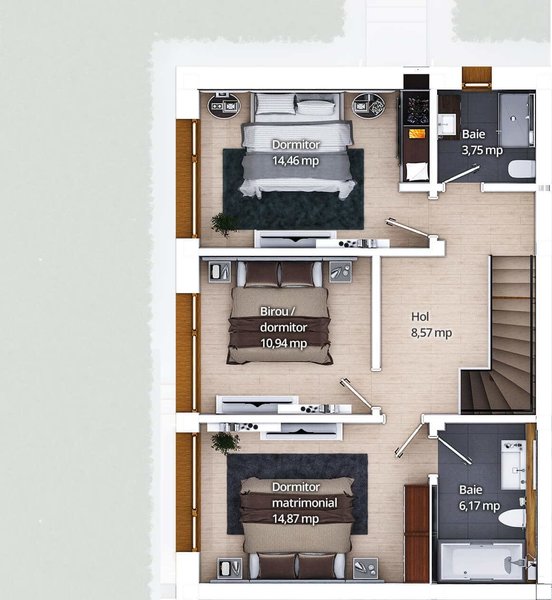 Unirii 35 min, 2 loc parcare, vila de lux, comunitate exclusiva, proprietar